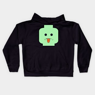 Rude Minifig Face Sticking Tongue Out Kids Hoodie